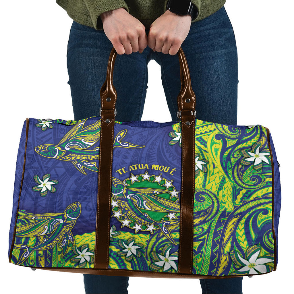Cook Islands Language Week Travel Bag Flying Fish 15 Stars Tribal Patterns