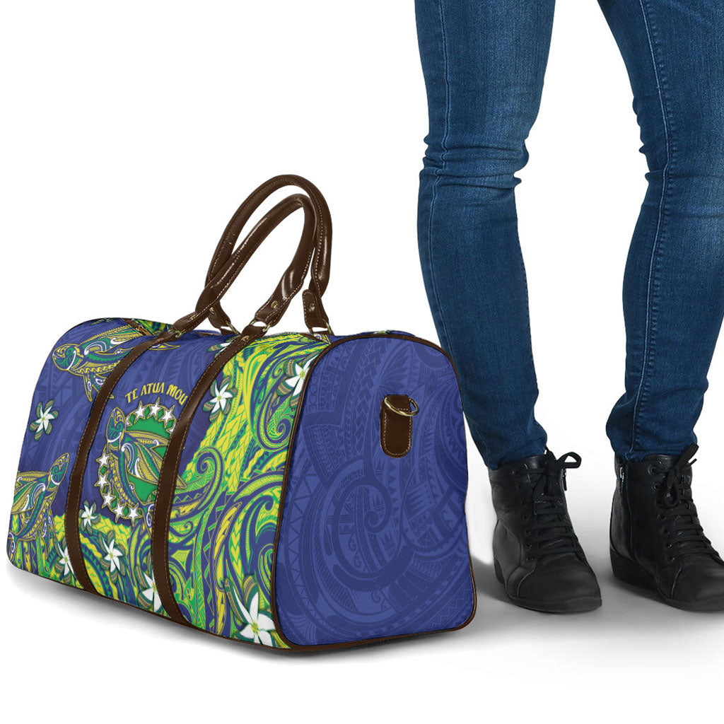 Cook Islands Language Week Travel Bag Flying Fish 15 Stars Tribal Patterns