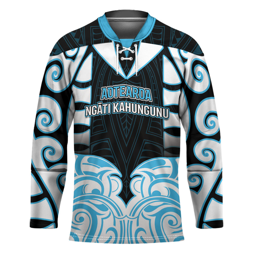 Custom Aotearoa Ngati Kahungunu Hockey Jersey New Zealand Traditional Maori Pattern