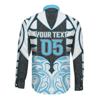 Custom Aotearoa Ngati Kahungunu Long Sleeve Button Shirt New Zealand Traditional Maori Pattern