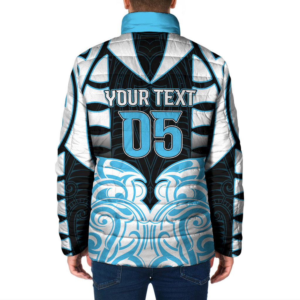 Custom Aotearoa Ngati Kahungunu Padded Jacket New Zealand Traditional Maori Pattern