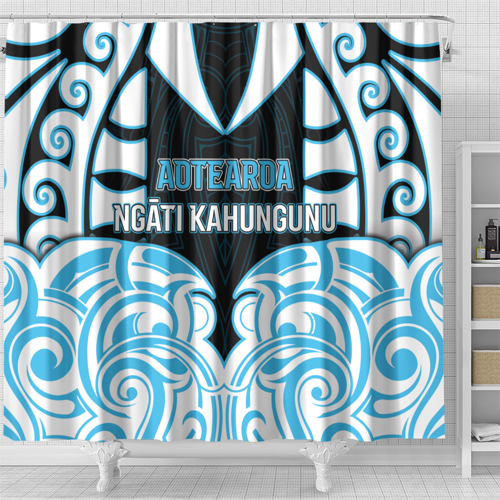 Aotearoa Ngati Kahungunu Shower Curtain New Zealand Traditional Maori Pattern