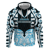 Custom Aotearoa Ngati Kahungunu Zip Hoodie New Zealand Traditional Maori Pattern