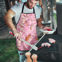 Pink Palaka Hawaiian And Japanese Apron Sakura Lei With Koi Fish DT05 - Polynesian Pride