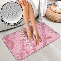 Pink Palaka Hawaiian And Japanese Bathroom Set Sakura Lei With Koi Fish - Polynesian Pride