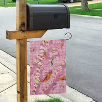 Pink Palaka Hawaiian And Japanese Garden Flag Sakura Lei With Koi Fish - Polynesian Pride