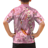 Pink Palaka Hawaiian And Japanese Hawaiian Shirt Sakura Lei With Koi Fish DT05 - Polynesian Pride