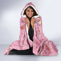 Pink Palaka Hawaiian And Japanese Hooded Blanket Sakura Lei With Koi Fish DT05 - Polynesian Pride
