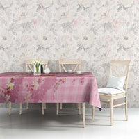 Pink Palaka Hawaiian And Japanese Tablecloth Sakura Lei With Koi Fish DT05 - Polynesian Pride