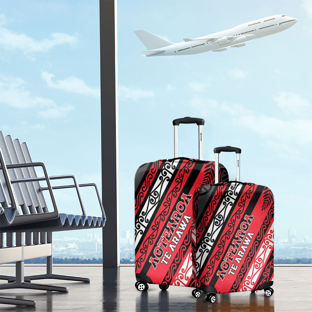 Aotearoa Te Arawa Luggage Cover New Zealand Maori Tribal Fern Pattern