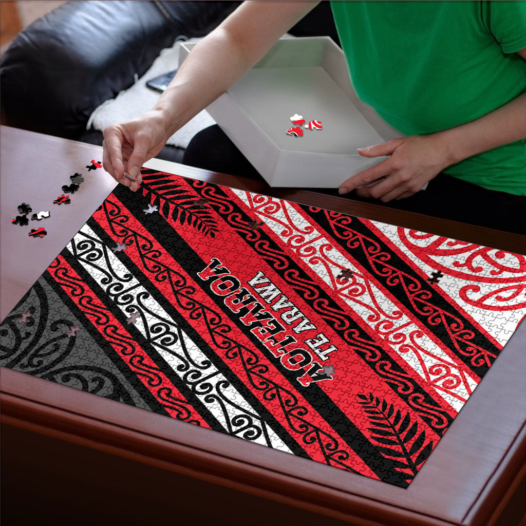 Aotearoa Te Arawa Puzzle New Zealand Maori Tribal Fern Pattern