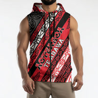 Personalised Aotearoa Te Arawa Sleeveless Zip Hoodie New Zealand Maori Tribal Fern Pattern