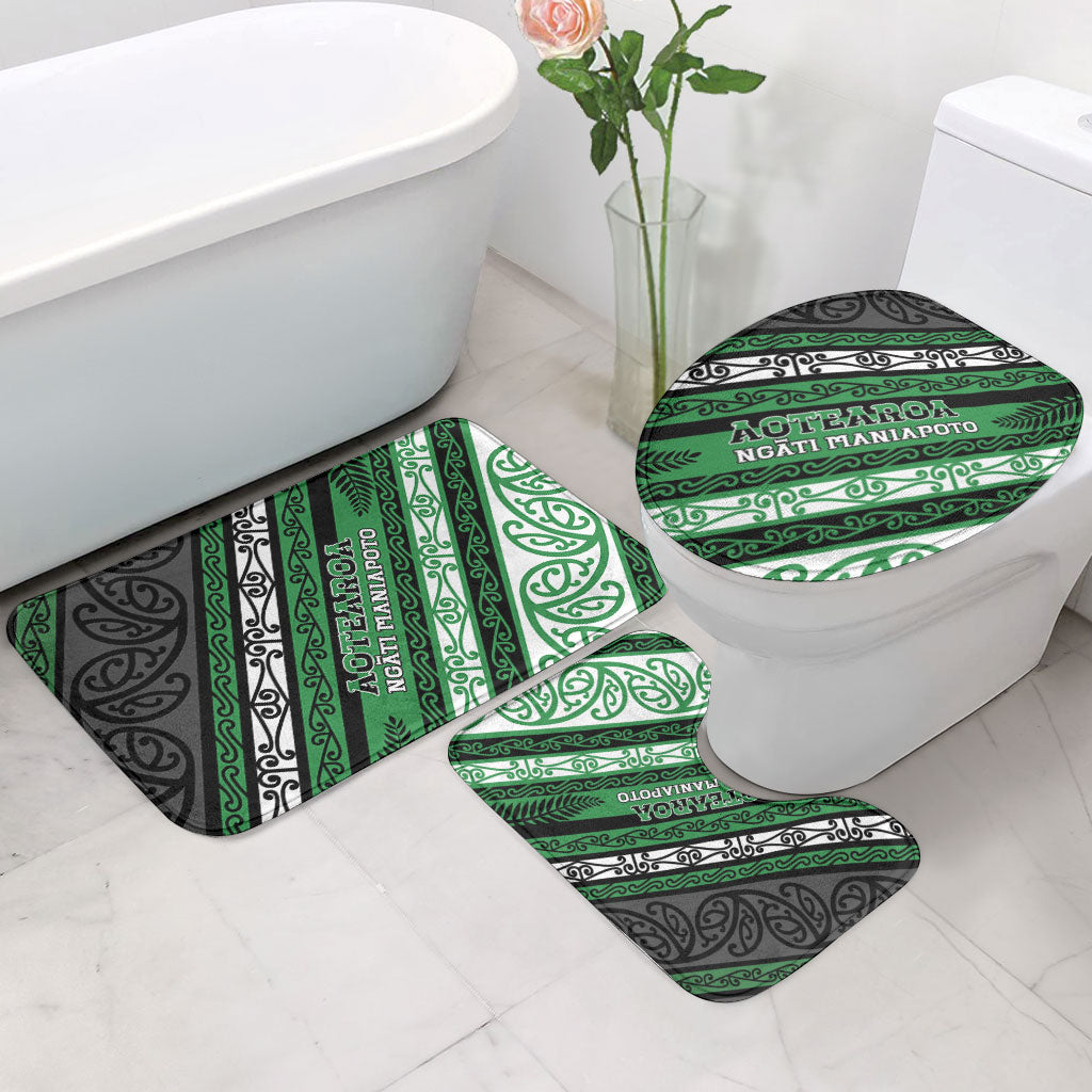 Aotearoa Ngati Maniapoto Bathroom Set New Zealand Maori Tribal Fern Pattern