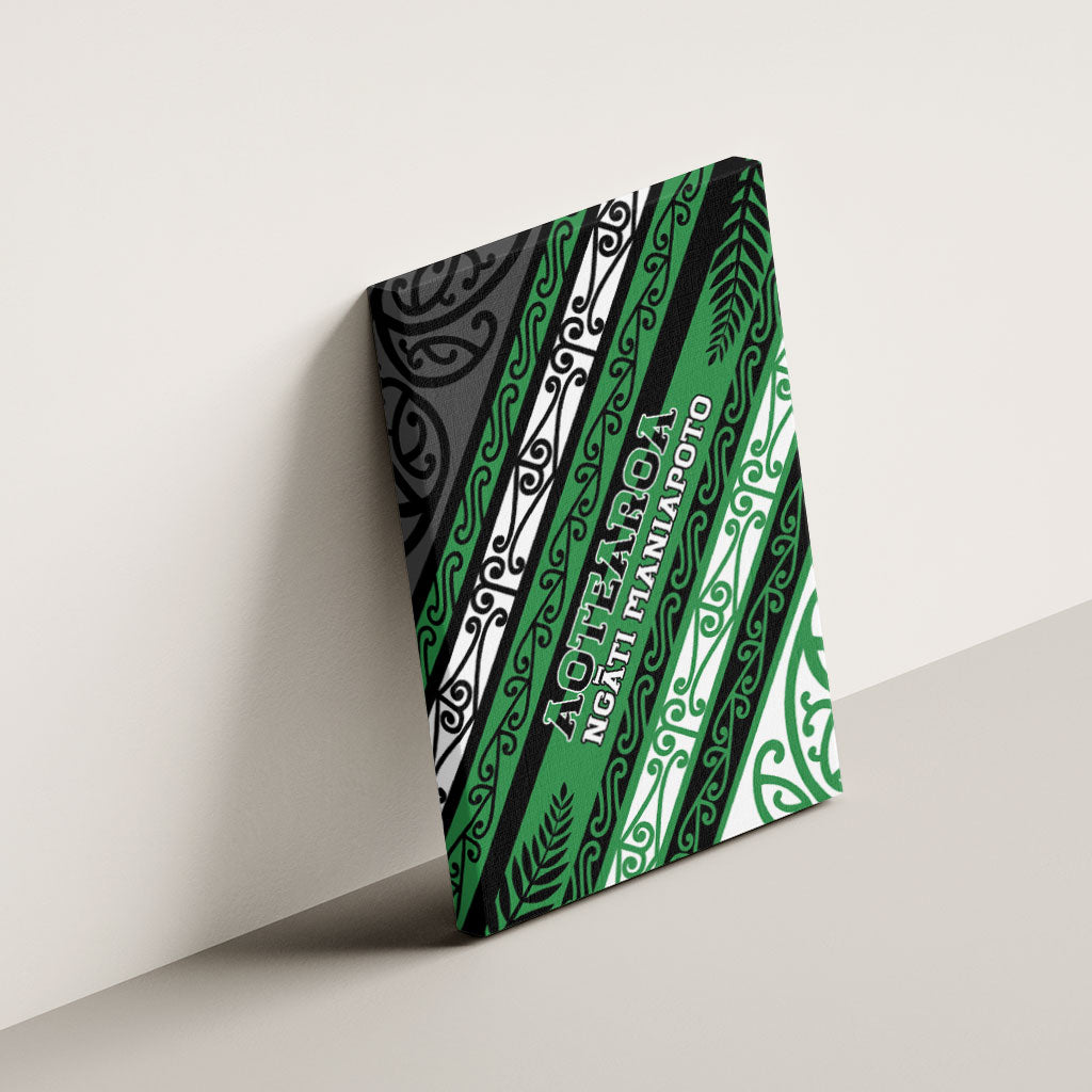 Aotearoa Ngati Maniapoto Canvas Wall Art New Zealand Maori Tribal Fern Pattern