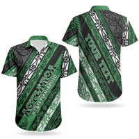 Personalised Aotearoa Ngati Maniapoto Couples Matching Long Sleeve Bodycon Dress and Hawaiian Shirt New Zealand Maori Tribal Fern Pattern