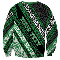 Personalised Aotearoa Ngati Maniapoto Sweatshirt New Zealand Maori Tribal Fern Pattern