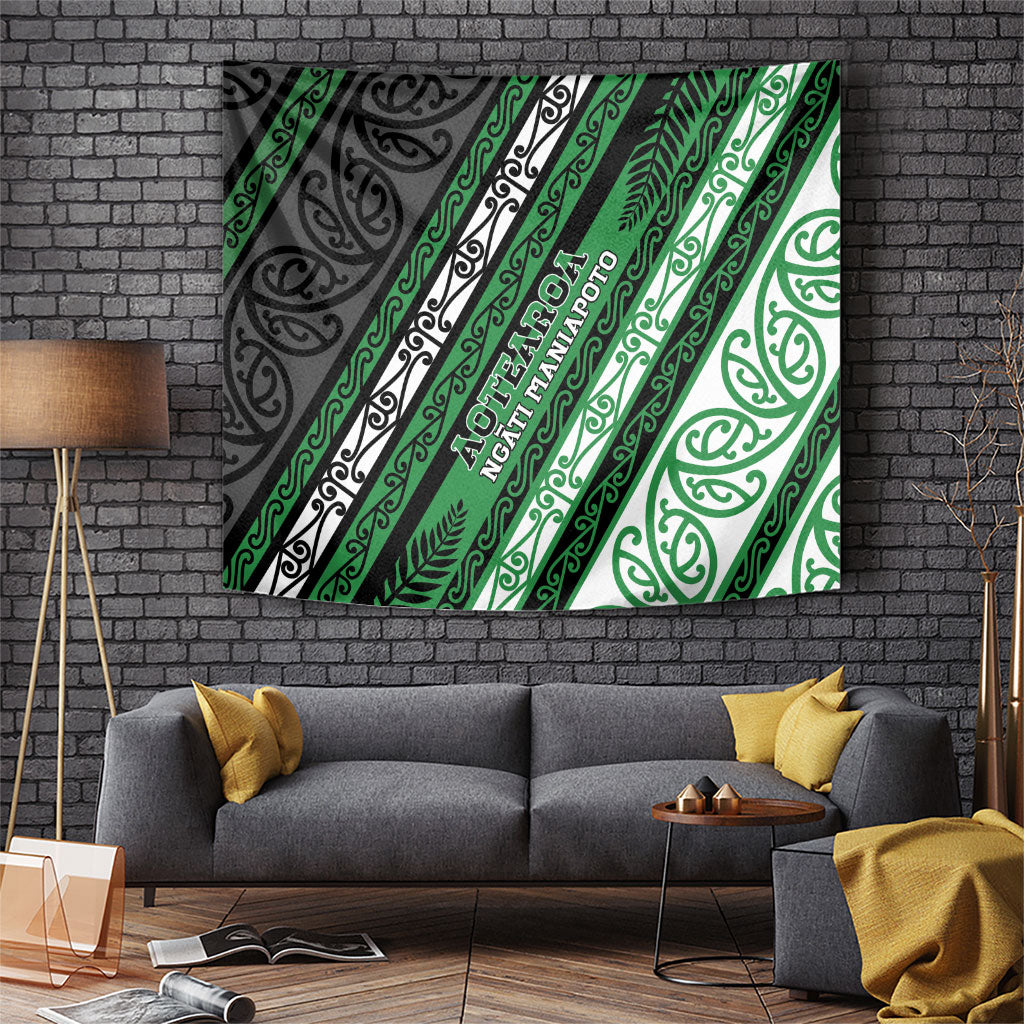 Aotearoa Ngati Maniapoto Tapestry New Zealand Maori Tribal Fern Pattern