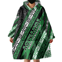 Personalised Aotearoa Ngati Maniapoto Wearable Blanket Hoodie New Zealand Maori Tribal Fern Pattern