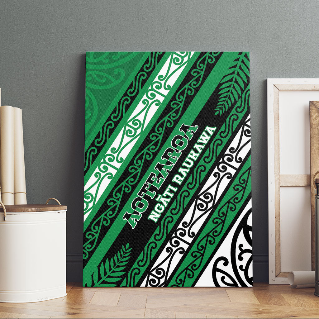 Aotearoa Ngati Raukawa Canvas Wall Art New Zealand Maori Tribal Fern Pattern