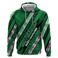 Personalised Aotearoa Ngati Raukawa Hoodie New Zealand Maori Tribal Fern Pattern