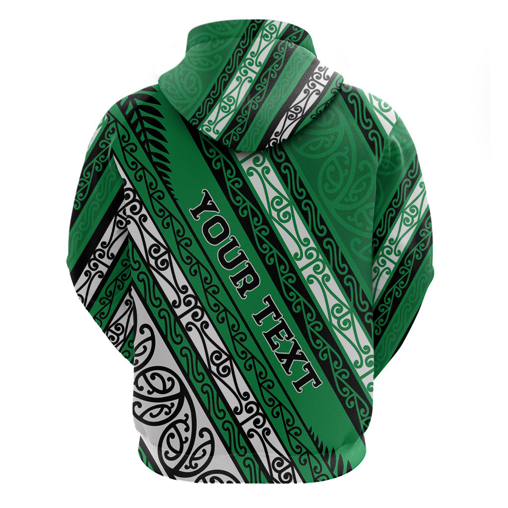 Personalised Aotearoa Ngati Raukawa Hoodie New Zealand Maori Tribal Fern Pattern