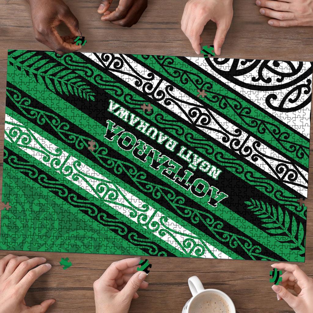 Aotearoa Ngati Raukawa Puzzle New Zealand Maori Tribal Fern Pattern