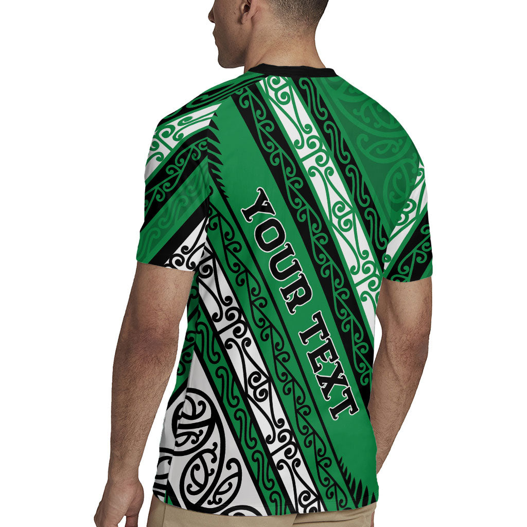 Personalised Aotearoa Ngati Raukawa Rugby Jersey New Zealand Maori Tribal Fern Pattern