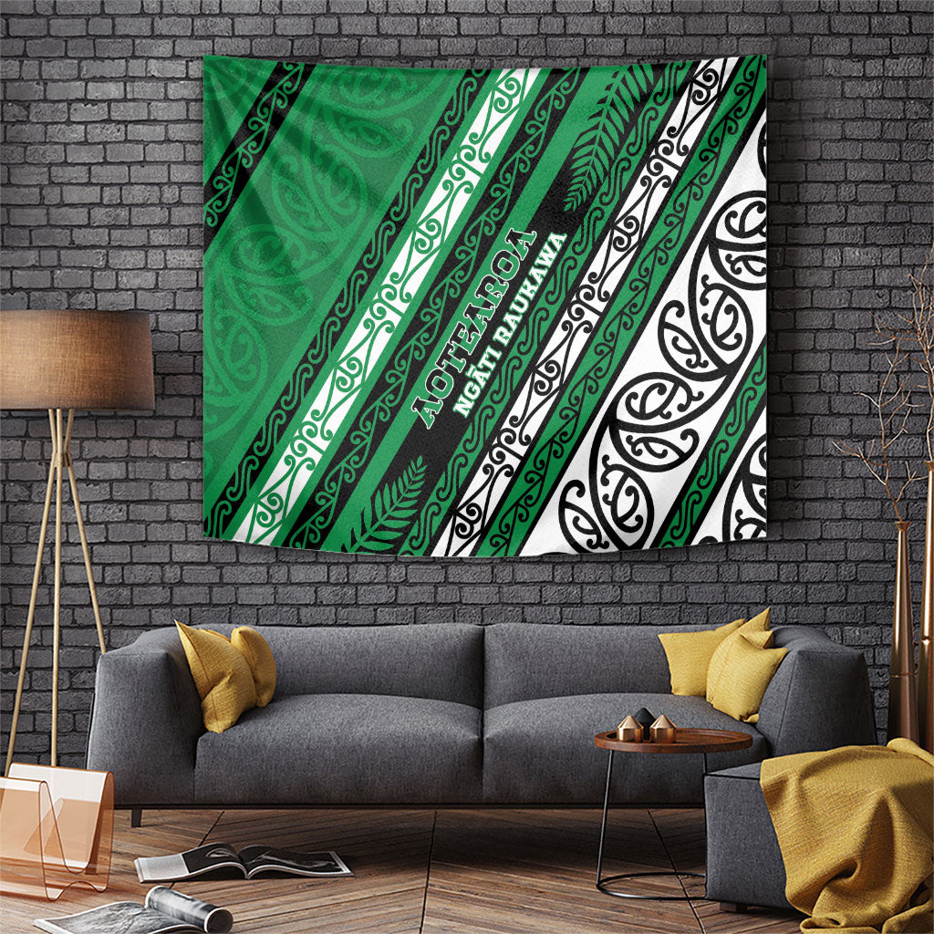Aotearoa Ngati Raukawa Tapestry New Zealand Maori Tribal Fern Pattern