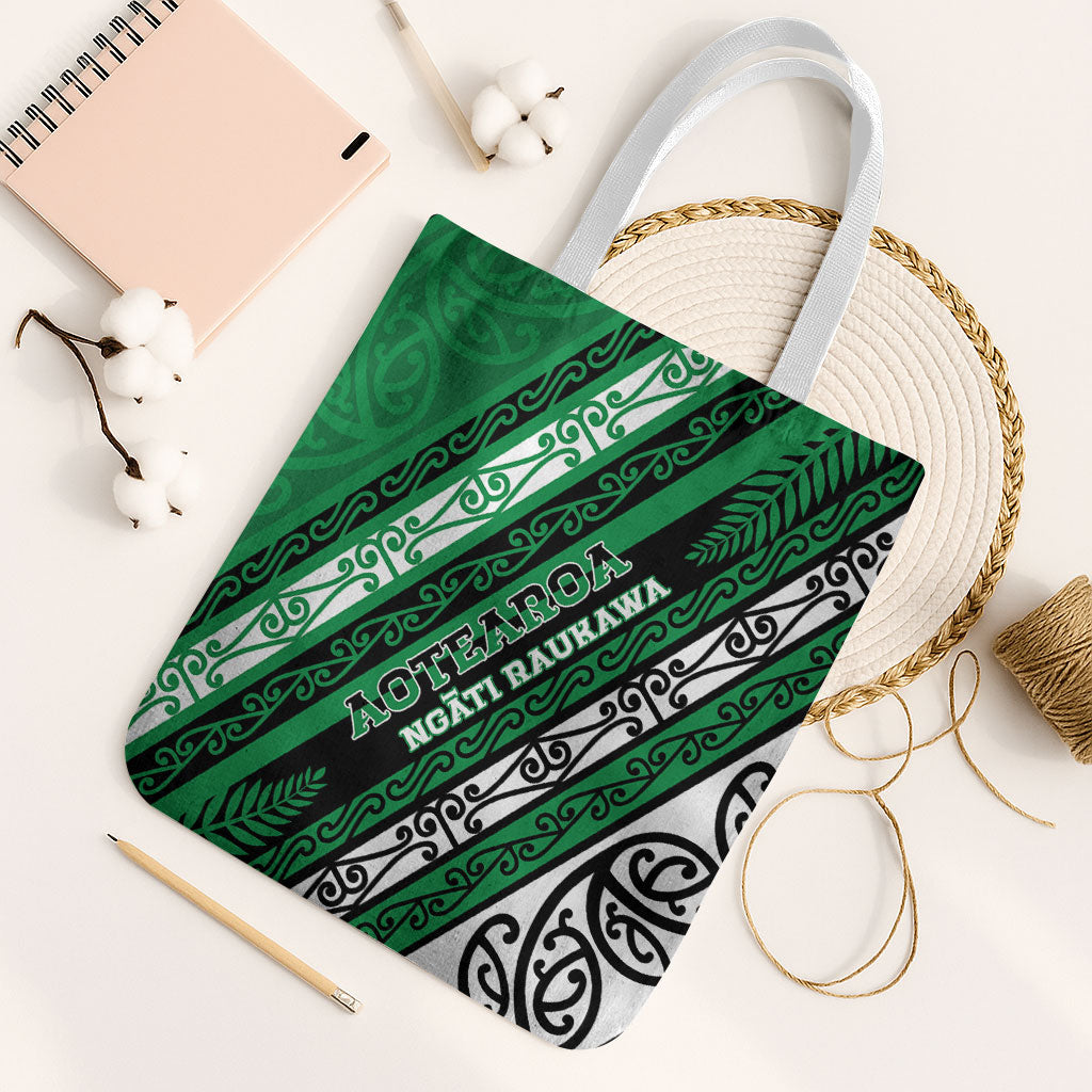 Aotearoa Ngati Raukawa Tote Bag New Zealand Maori Tribal Fern Pattern