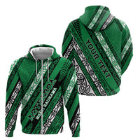Personalised Aotearoa Ngati Raukawa Zip Hoodie New Zealand Maori Tribal Fern Pattern