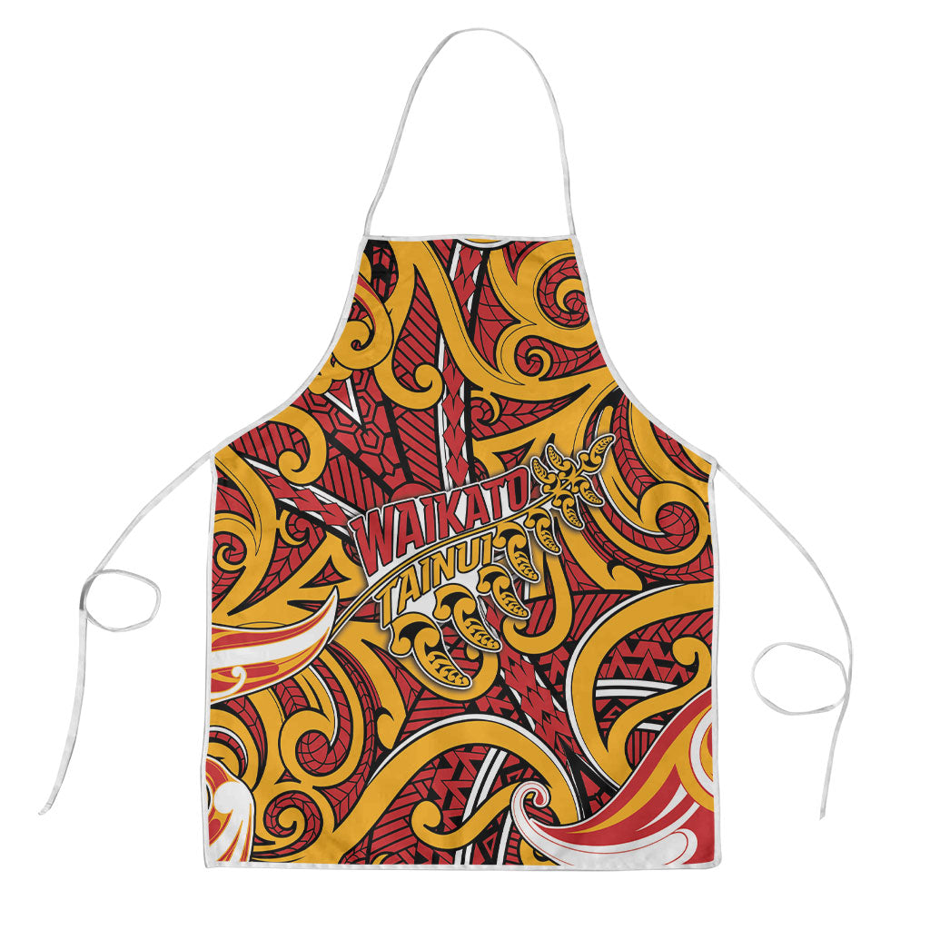 Aotearoa Waikato Tainui Apron Maori Tribal Pattern Koru Motif DT05 Yellow - Polynesian Pride