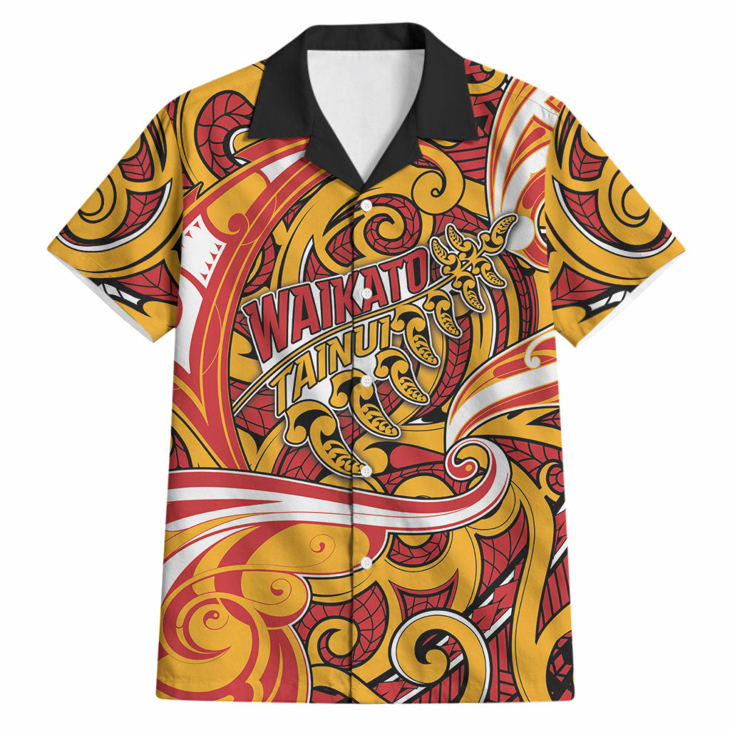 Custom Aotearoa Waikato Tainui Hawaiian Shirt Maori Tribal Pattern Koru Motif