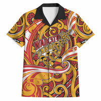 Custom Aotearoa Waikato Tainui Hawaiian Shirt Maori Tribal Pattern Koru Motif