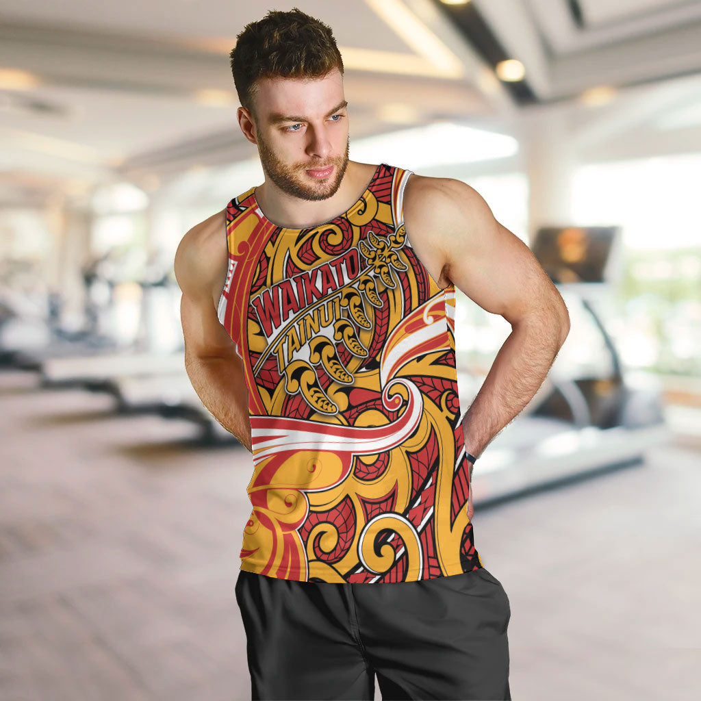 Custom Aotearoa Waikato Tainui Men Tank Top Maori Tribal Pattern Koru Motif