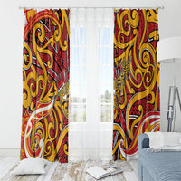 Aotearoa Waikato Tainui Window Curtain Maori Tribal Pattern Koru Motif