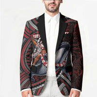 Aotearoa Christmas Blazer Santa Riding Humpback Whale Maori Koru DT05 - Polynesian Pride