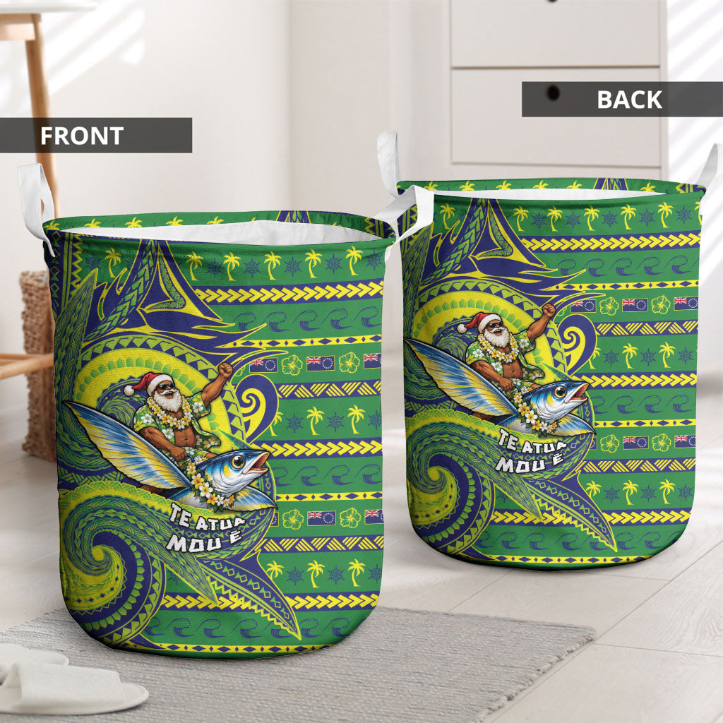 Cook Islands Christmas Laundry Basket Santa Riding Flying Fish DT05 - Polynesian Pride