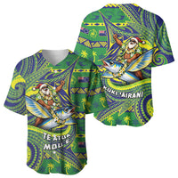 Cook Islands Christmas Baseball Jersey Santa Riding Flying Fish DT05 - Polynesian Pride