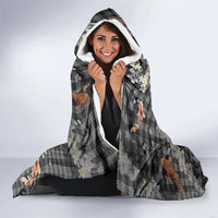 Black Palaka Hawaiian And Japanese Hooded Blanket Sakura Lei With Koi Fish DT05 - Polynesian Pride