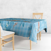 Blue Palaka Hawaiian And Japanese Tablecloth Sakura Lei With Koi Fish DT05 - Polynesian Pride