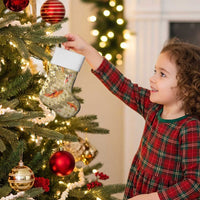 Beige Palaka Hawaiian And Japanese Christmas Stocking Sakura Lei With Koi Fish - Polynesian Pride