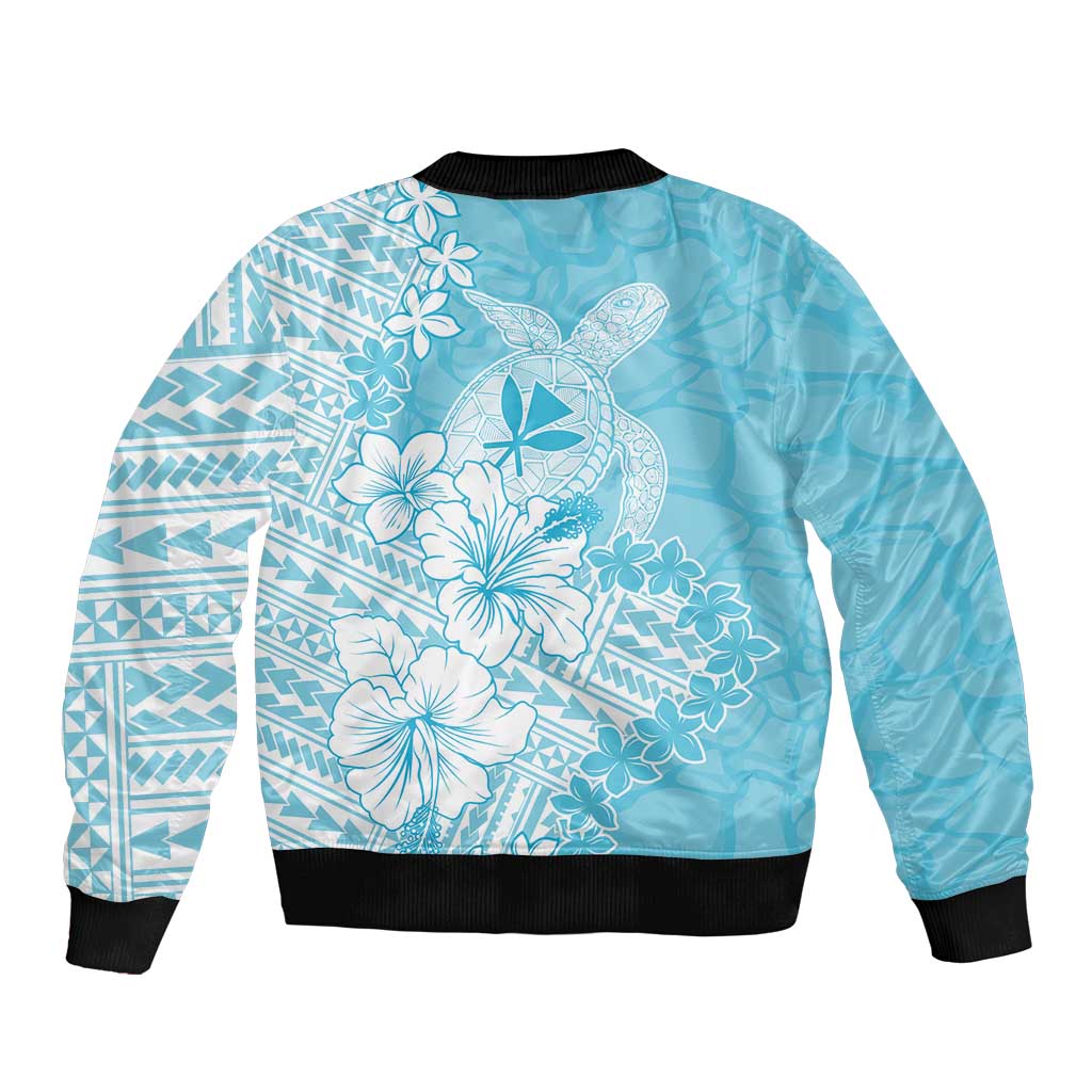 Hawaii Kanaka Maoli Bomber Jacket Polynesian Turtle Tattoo
