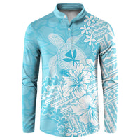 Hawaii Kanaka Maoli Button Sweatshirt Polynesian Turtle Tattoo