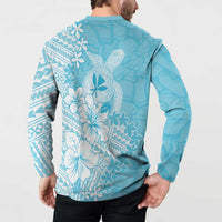 Hawaii Kanaka Maoli Button Sweatshirt Polynesian Turtle Tattoo