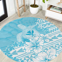 Hawaii Kanaka Maoli Round Carpet Polynesian Turtle Tattoo
