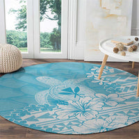 Hawaii Kanaka Maoli Round Carpet Polynesian Turtle Tattoo