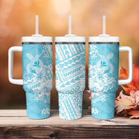 Hawaii Kanaka Maoli Tumbler With Handle Polynesian Turtle Tattoo