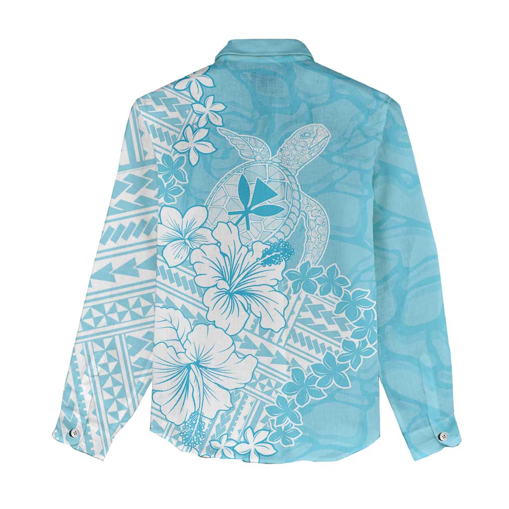 Hawaii Kanaka Maoli Women Casual Shirt Polynesian Turtle Tattoo