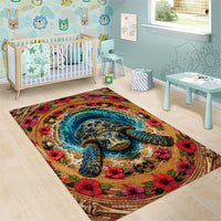 3D Illusion Honu Halloween Area Rug Hawaiian Sea Turtle Skull Shell Vortex DT05 - Polynesian Pride
