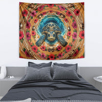 3D Illusion Honu Halloween Tapestry Hawaiian Sea Turtle Skull Shell Vortex DT05 - Polynesian Pride